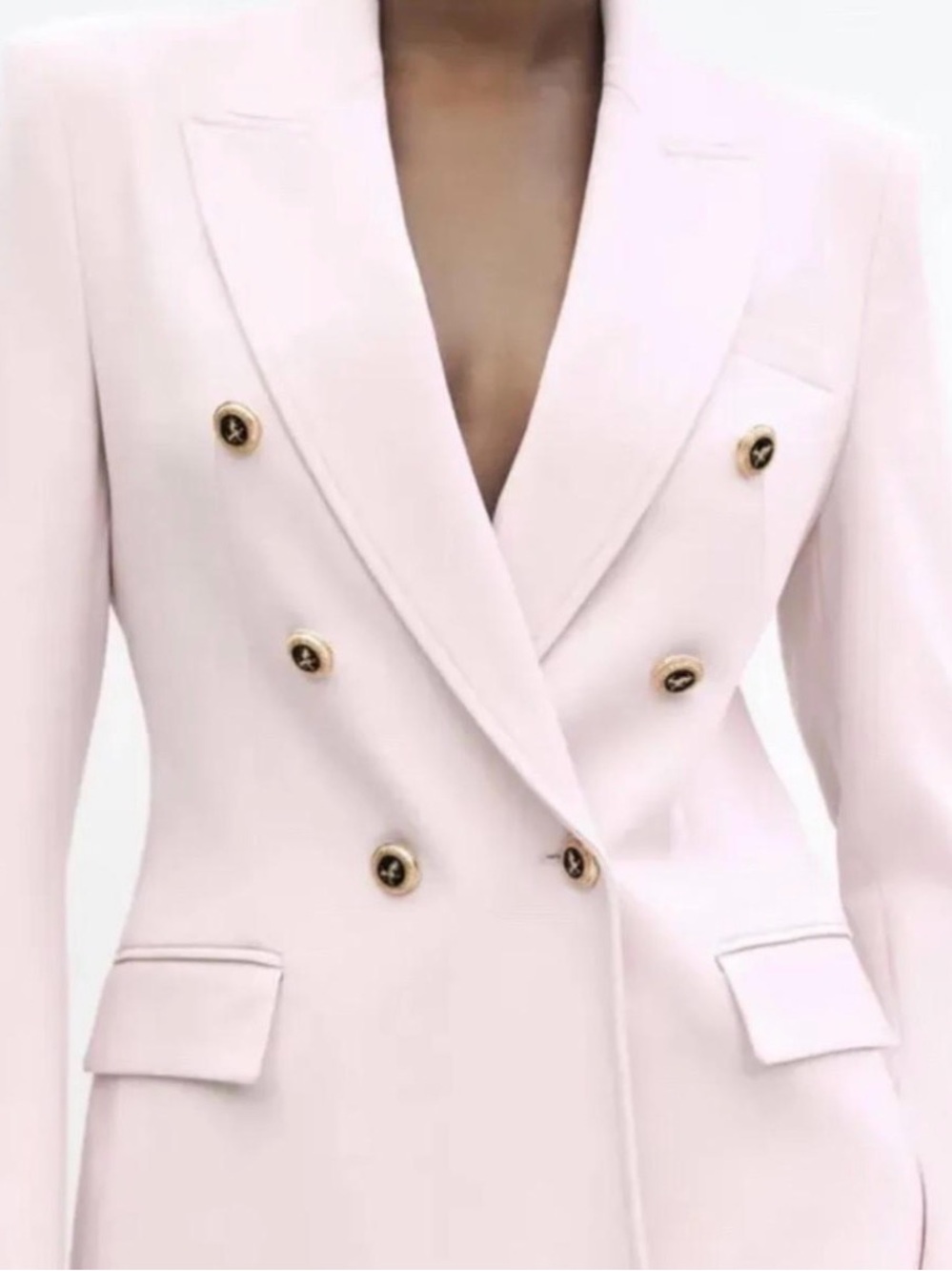 Zara worn once pink tailored double breasted blazer